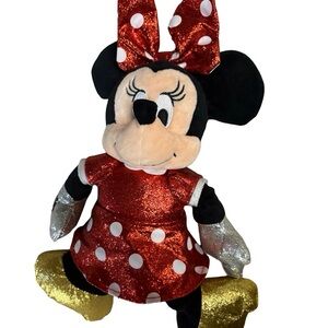 TY Minnie Mouse red sparkle plush toy Disney
